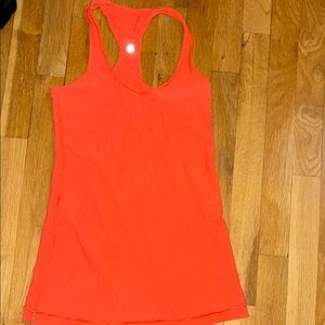 Lululemon Neon Orange Racerback Tank Top